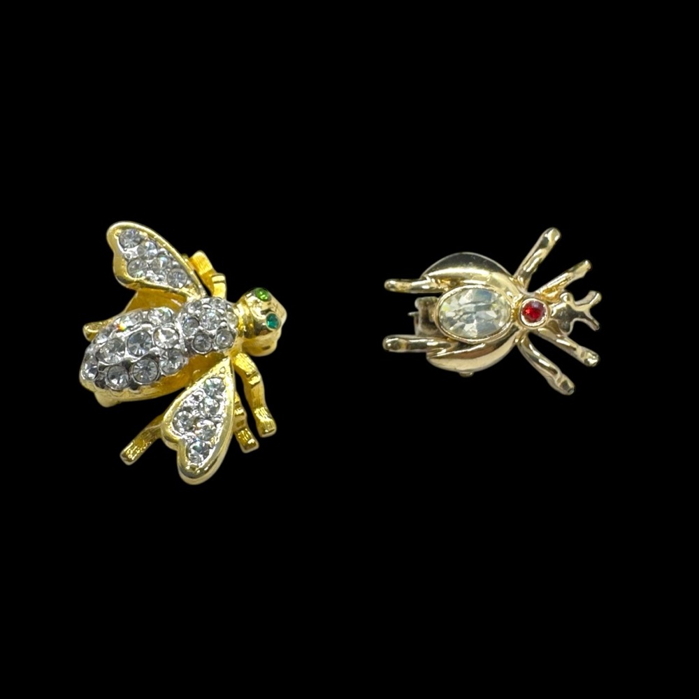 Vintage Hallmarked Joan Rivers & Unmarked Insect Scatter Pins